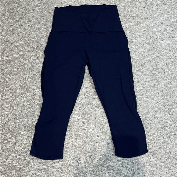 lululemon athletica Pants - Lululemon Train Times Crop 17" Navy Blue